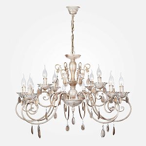 Подвесная люстра Eurosvet 10009/12 белый с золотом фото