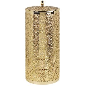 Корзина для белья Migliore Complementi ажурная 22 литра, D23, H56 см, золото 24734 фото