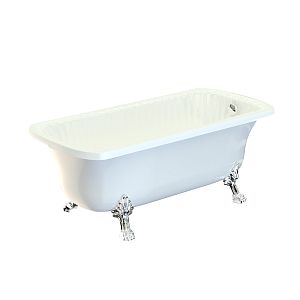 Ванна Migliore Olivia 174x83хH66 см белая, на лапах "Leone" Standart, слив/перелив хром 26923 фото