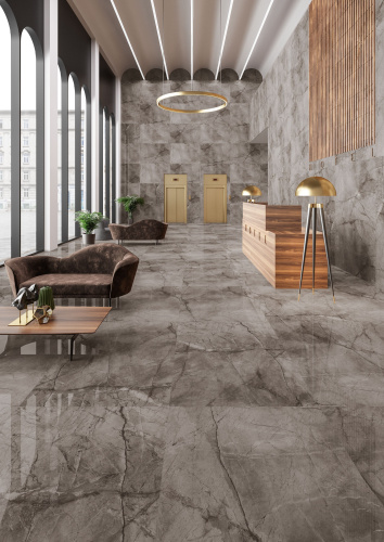 BIEN Root Ash 120x60 серый полированная фото 6