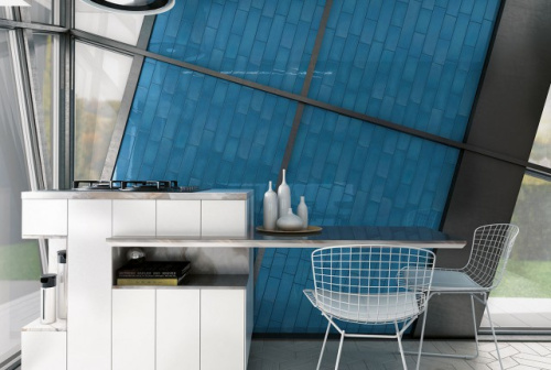 Керамическая плитка Equipe Crackle 25035 Ocean Blue 7.5х15 фото 2