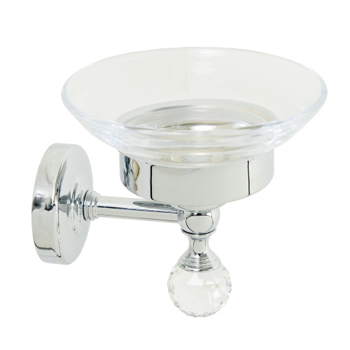 Mыльница Migliore Amerida настенная, стекло/хром Swarovski 16575