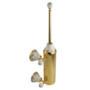 Ершик Migliore Provance настенный, колба металл, керамика с декором/золото 17693 фото