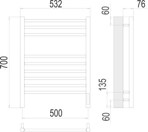 Аврора П9 500х700 электро фото 2
