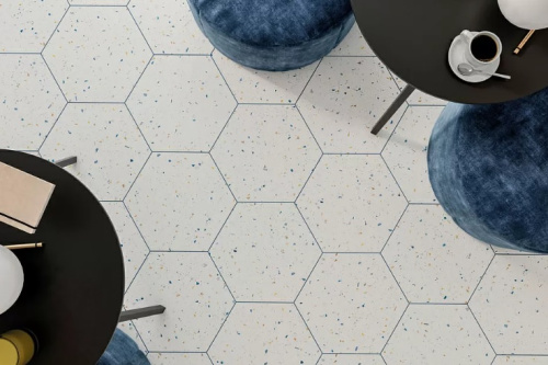 DNA  Керамогранит 123385 Terrazzo White Colours 32x36.8 фото 2