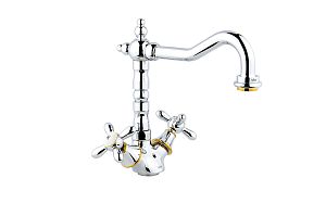 Смеситель для кухни Timo Ritz 0143FK chrome-gold фото