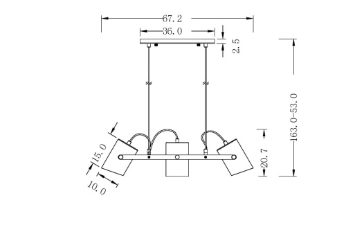 Подвесной светильник Freya FR4005PL-03WB фото 3