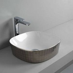 Artceram Ghost Раковина 42 см, без отв,, без слив-перелива, цвет: mosaico platino фото