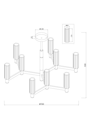 Люстра Freya FR5167PL-09BS фото 2