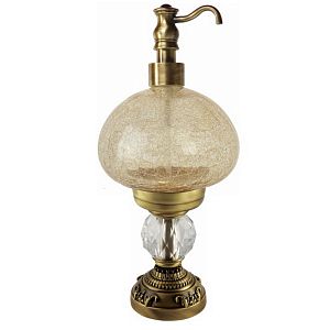 Дозатор жидкого мыла Migliore Cristalia настольный, стекло/бронза/Swarovski 16767 фото