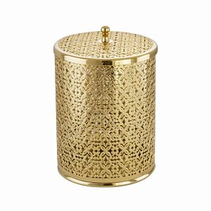 Ведро мусорное Migliore Complementi ажурное 5л, D20, H30 см, золото 24255 фото