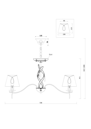 Люстра Freya FR2001PL-07G фото 2