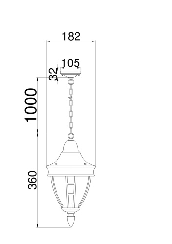 Подвесной светильник Outdoor O027PL-01B фото 4