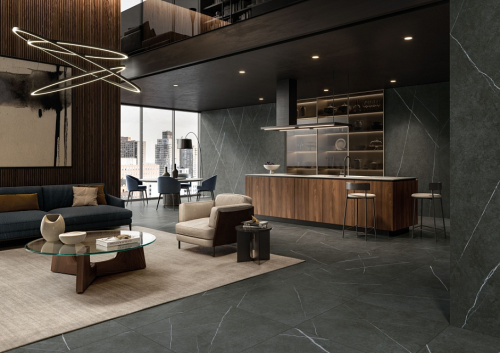 Керамогранит 610010002346 Metropolis Imperial Black Nat Rett 80x160 фото 2