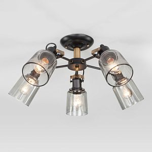 Люстра на штанге Eurosvet 70111/5 черный фото