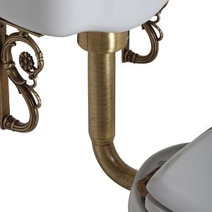 Труба низкого бачка Migliore Ricambi Г-образная, D50/d32 мм, с отражателем, бронза (в комплекте крепеж) 20541 фото