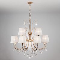 Подвесная люстра Eurosvet 10087/12 золото/прозрачный хрусталь Strotskis фото