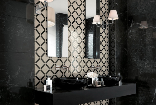 Керамогранит ADK0 Marvel Noir St.Laurent 45x90 фото 2