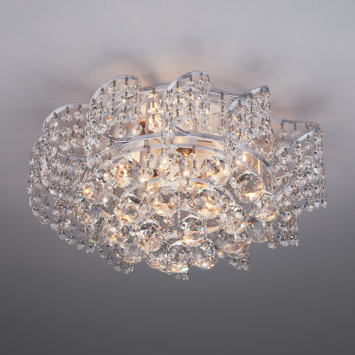 Накладная люстра Eurosvet 16017/6 белый с серебром Strotskis