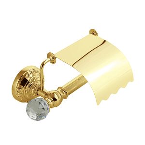 Бумагодержатель Migliore Cristalia закрытый (с крышкой), золото/Swarovski 16827 фото