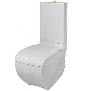 Artceram/Hidra HI-LINE Унитаз моноблок 38х68 см, с крепежами, цвет: белый/золото фото