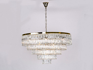 Каскадная люстра Newport 10129+17/C gold фото