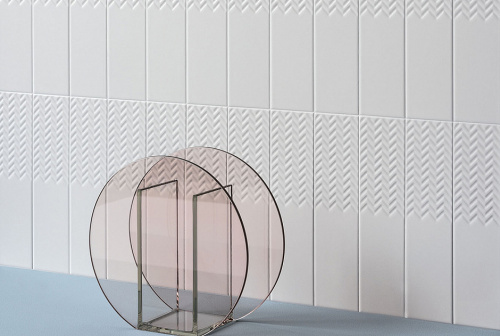 Плитка 4100604 Biscuit Waves Bianco 5x20 фото 2