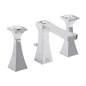 Смеситель для раковины Migliore Opera на 3 отверстий, хром/Crystal 19044 фото