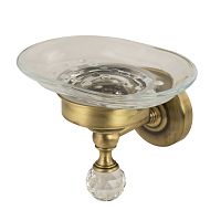 Mыльница Migliore Amerida настенная, стекло/бронза/Swarovski 16556 фото