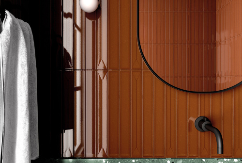 Керамическая плитка Equipe Vitral Axis Caramel Reactive 31164 5х40 фото 2