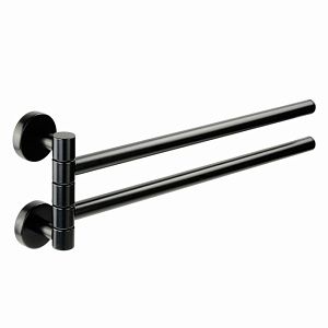 Полотенцедержатель Migliore Fortis двойной поворотный L35 см, настенный, черный матовый 31765 фото