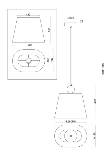 Подвесной светильник Freya FR2028PL-01N фото 2