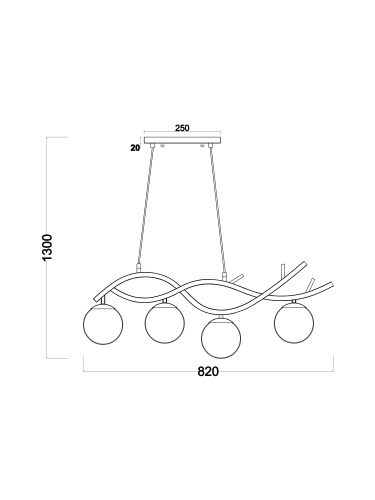 Подвесной светильник Freya FR8015PL-04BS фото 3
