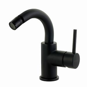 Смеситель для биде Migliore Fortis монокомандный, излив изогнут, ручка сбоку, донный клапан "click-clack, черный матовый 31545 фото