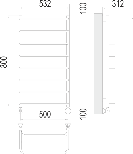 Полка П8 500х800 фото 2