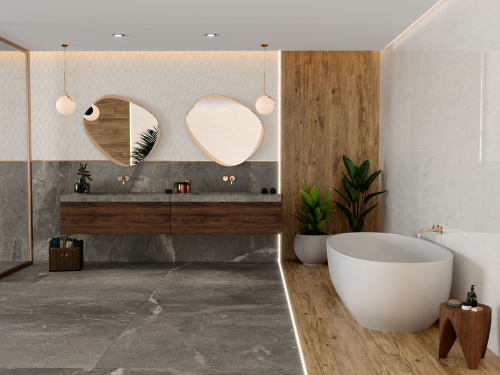 Керамогранит TAU Ceramica Mainstone Gray Matt 60x120 фото 2