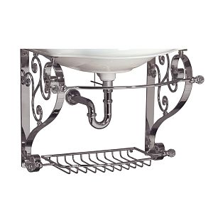 Консоль Migliore Bella подвесная 73 см витая с решеткой, хром 20712 фото