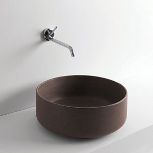 ArtCeram Cognac Раковина 42 см, без отв,, накладная, без слив-перелива, цвет: nero roma фото