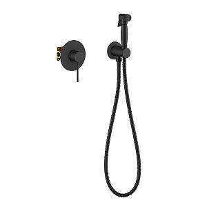 Смеситель встроенный с гигиеническим душем Timo Saona 2389/03SM черный фото