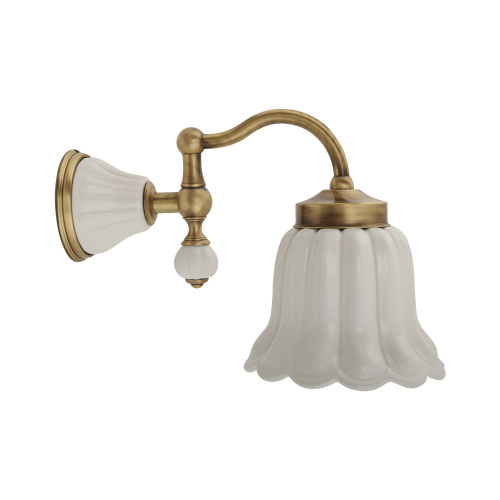 Светильник настенный Migliore Olivia, плафон керамика белая, бронза 17442