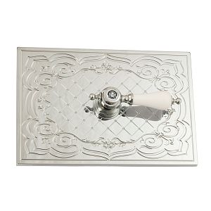 Декоративная панель Migliore Expert "Сетка" h145x217мм с отверстий для ручки, хром/декор 1 (без ручки) 24247 фото