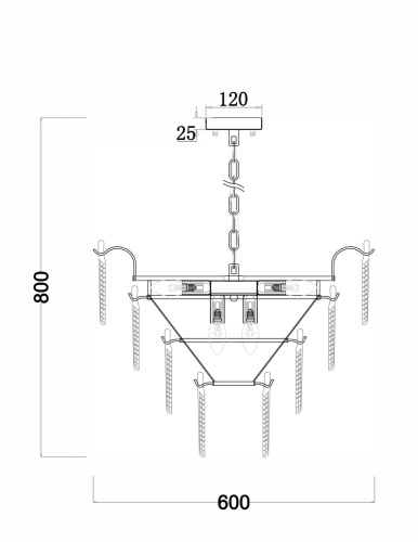 Люстра Freya FR5143PL-09G фото 4