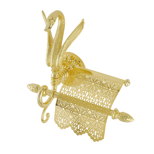 Бумагодержатель Migliore Luxor с крышкой, золото 26120