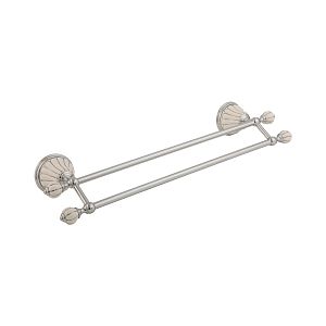 Полотенцедержатель Migliore Olivia двойной L50 см, керамика белая с декором платина, хром 17563 фото