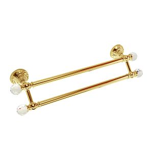 Полотенцедержатель Migliore Cristalia двойной L60 см, золото/Swarovski 16844 фото