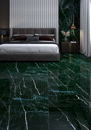 QUA Granite Deep Green 120x60 зеленый полированная фото 7