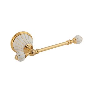 Бумагодержатель Migliore Olivia, керамика белая с золотым декором, золото 17513 фото