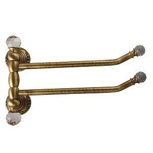 Полотенцедержатель Migliore Cristalia двойной поворотный L40 см, бронза/Swarovski 16780 фото