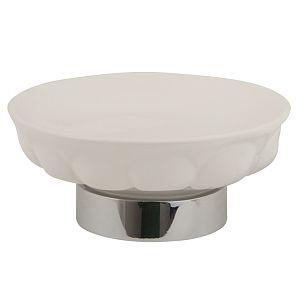 Mыльница Migliore Olivia настольная, керамика белая, хром 17478 фото