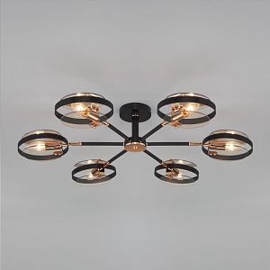 Люстра на штанге Eurosvet 70121/6 черный фото